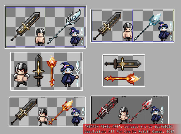 Weapon pixel concept art